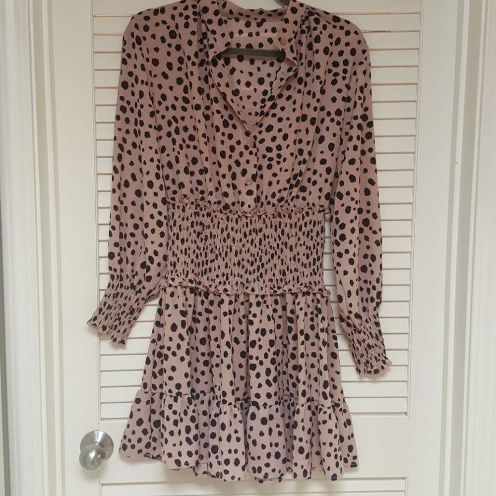 Mauve and black dress